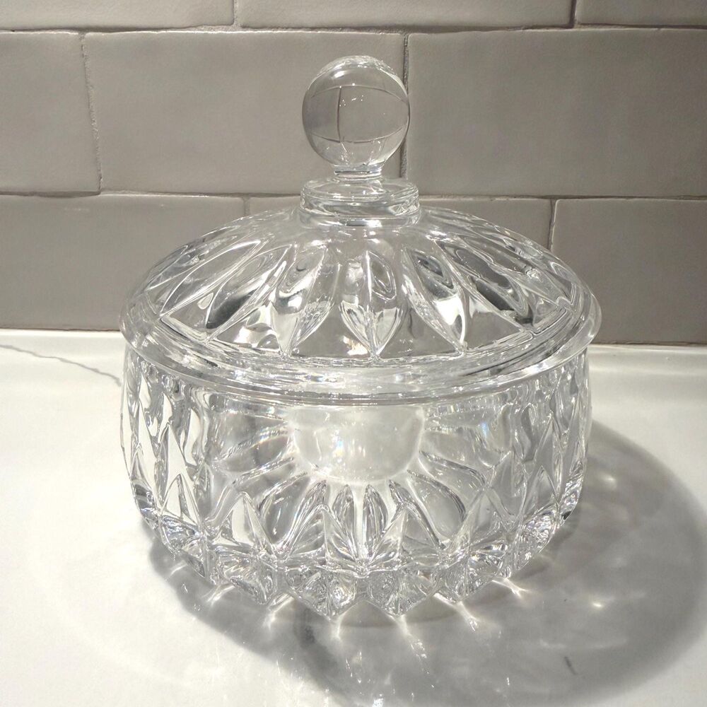 Vintage Gorham Althea Lead Crystal Covered Candy Dish with Lid